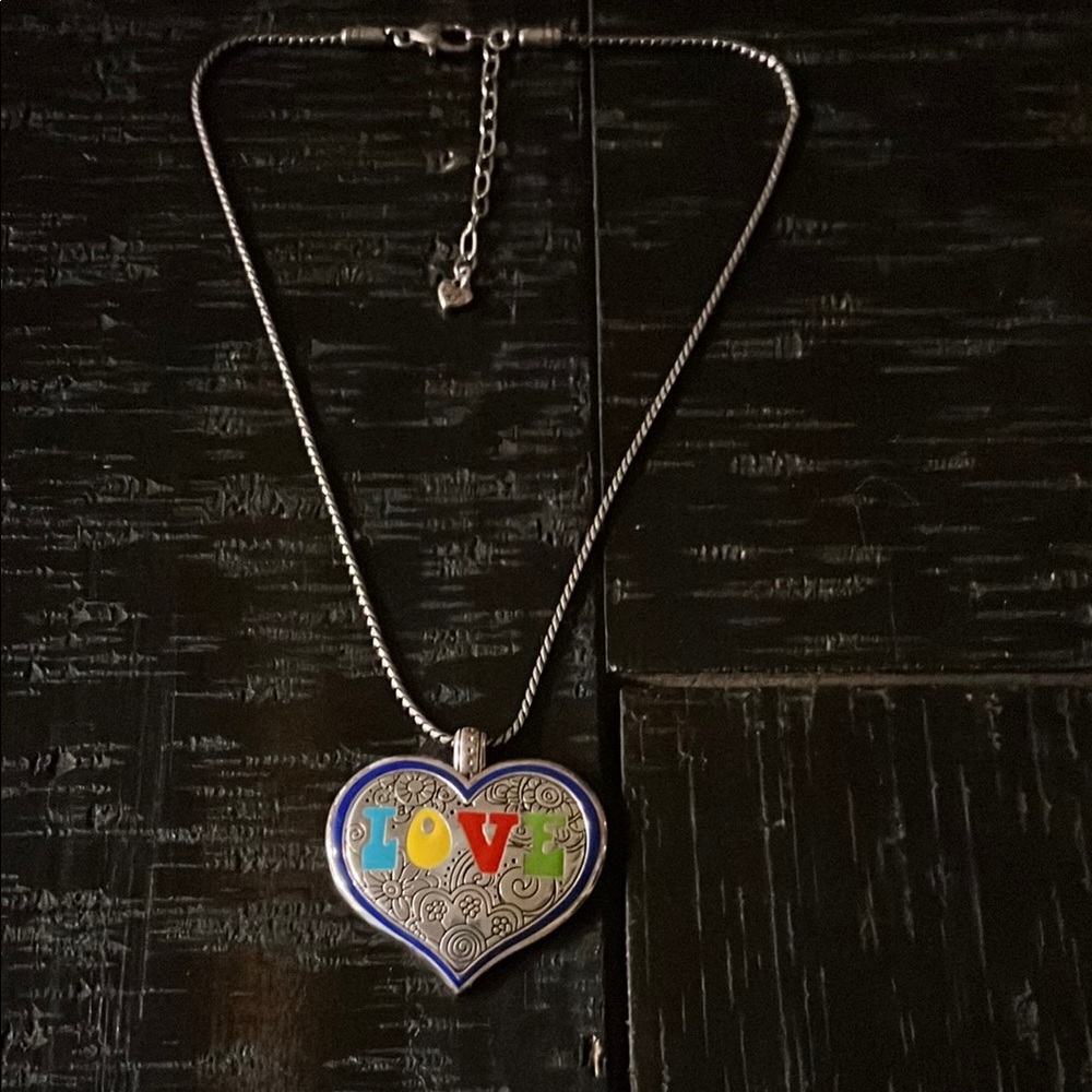 Brighton Heart Pendant Necklace with Colorful Love Design